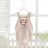 婴儿衣服夏季新生儿连体宝宝棉肚兜护肚兜婴幼儿肚兜 浅棕色 12-18个月80cm