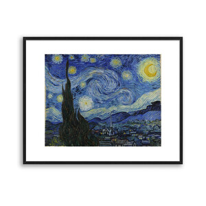 买买艺术梵高 星月夜 艺术版画客厅卧室沙发背景墙装饰画星月夜画框尺寸40 30cm 银色框 图片价格品牌报价 京东