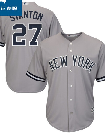 淼喵棒球服纽约洋基ankees27号stanton斯坦顿球衣n扬基棒球服白色s