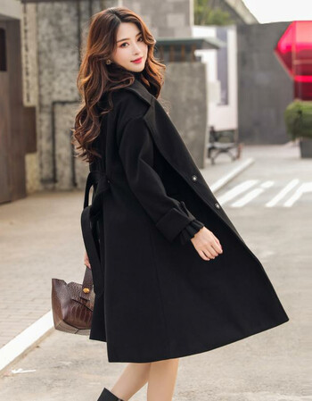 女装 毛呢大衣 泛泛简 泛泛简 毛呢大衣女2018年秋冬季新款韩版时尚
