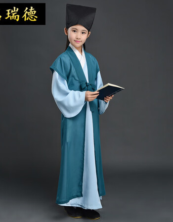 名瑞德宋朝衣服儿童幼儿童古装汉服小男孩童宋朝唐朝古代衣服诗人诗歌