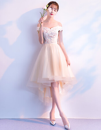 雅旗依香港潮牌专柜购 优雅一字肩伴娘礼服2019新款韩版闺蜜装伴娘团