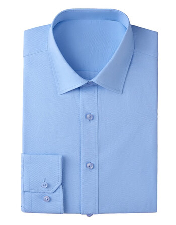 豪宾莱 衬衫男 春季款男士商务休闲修身长袖衬衣纯色翻领大码男装上衣