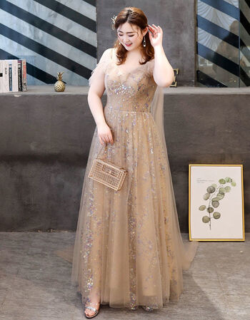 胖妹伴娘服主持人成人礼年会聚会生日宴咖啡色晚礼服加大码200斤胖mm