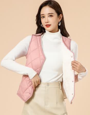 恒源祥轻薄羽绒棉马甲女短款妈妈背心秋内穿内搭贴身内胆装婆婆减龄