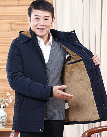 高品质中老年棉衣男加绒加厚款秋冬季中年人棉袄50岁60爸爸冬装爷爷