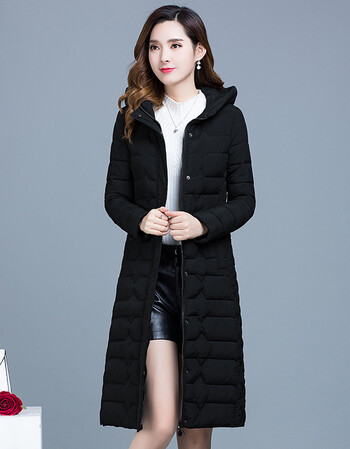 妍珠 保暖加厚棉服女2018冬季新款外套棉衣女中长款韩版学生时尚修身