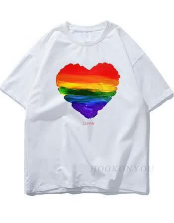 冠门lesbia彩虹同志情侣装gayt恤尊重跨性别者lgbt短袖t恤男女衣服夏
