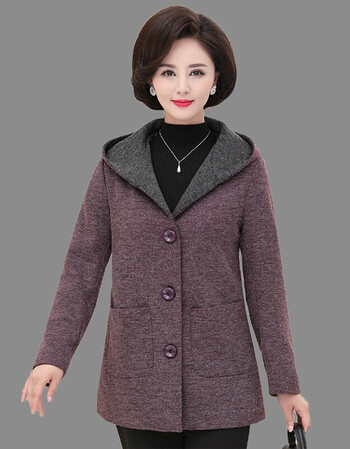 【京东特惠】中老年女秋装外套妈妈装春秋上衣2018新款中年加大宽松连