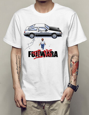 头文字d衣服ae86toyota藤原拓海莫代尔短袖t恤藤原拓海豆腐店 5 s