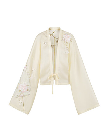 【十三余 小豆蔻儿】[扑蝶会]对襟齐腰吊带刺绣汉服传统女装绣花 对襟