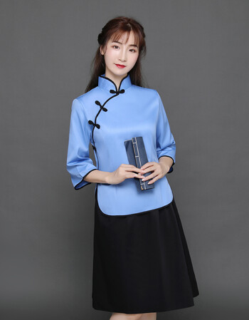 民国学生装中国风套装民国校服民国风毕业班服五四青年装演出服女五四