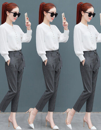 白衣 灰裤 l【图片 价格 品牌 报价】-京东