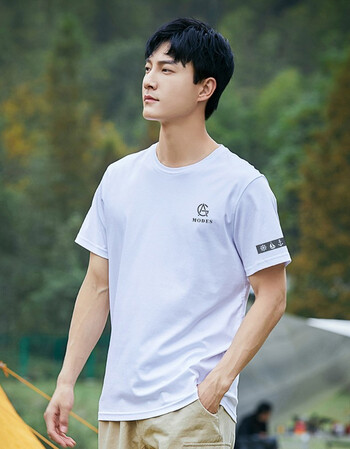 拓路者纯棉短袖男夏季2021年新款纯棉t恤半袖打底衫圆领上衣服白色m