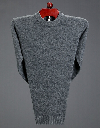 鄂 尔多 斯质量对比官方旗羊毛衫男中年纯羊绒衫男圆领中年男士冬季套