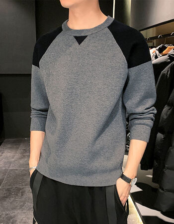 男士毛衣宽松韩版潮流打底衫百搭毛线衣青年套头保暖针织衫款式1m