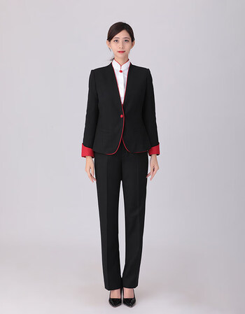 桑曦可开票中信银行工作服行服女袖口撞色制服衬衫西服工装套装半袖