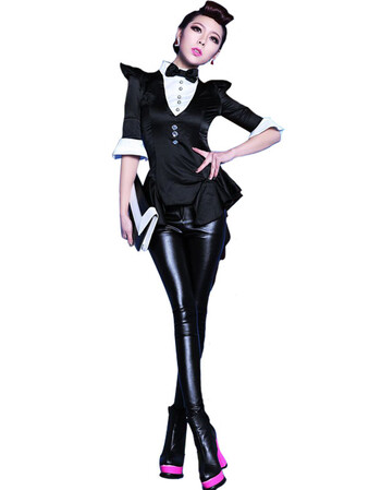 爵士舞蹈服女年会表演成人魔术师燕尾服装夜店dj性感ds演出服韩版