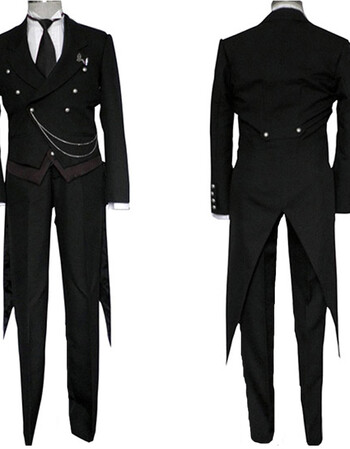 黑执事cos服赛巴斯蒂安男黑管家礼服燕尾服cosplay男女表演动漫 女生
