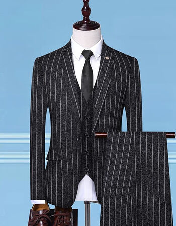 国货男装swjeans三件套西服套装男休闲韩版修身中青年人职业正装一套