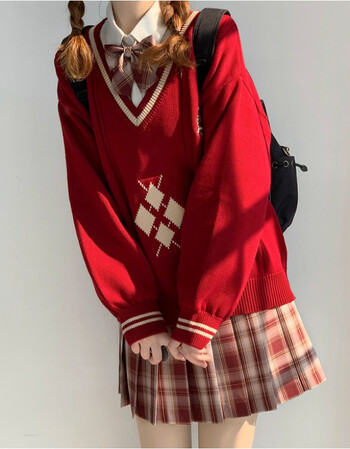 圣诞jk格裙红色新年套装女日系jk制服秋冬季加厚朔雪上衣不眠火格裙
