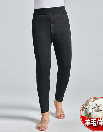恒源祥羊毛裤鄂尔多市斯羊绒boy中老年加厚加绒高腰驼绒棉裤男士保暖