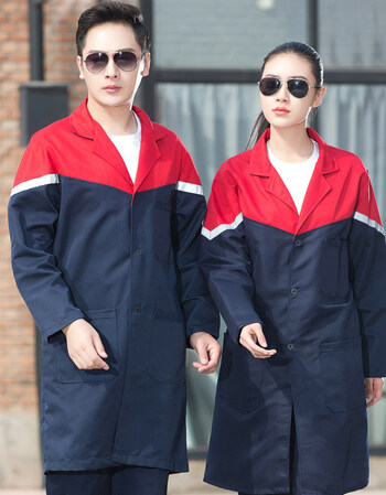 【春季新品】长大挂工作服春秋反光条大褂男女劳保服罩衣仓库搬运长款