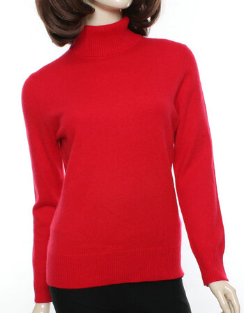 姜黄色羊毛衫女促销秋冬羊绒衫女式高领打底衫 纯山羊绒女士修身毛衣