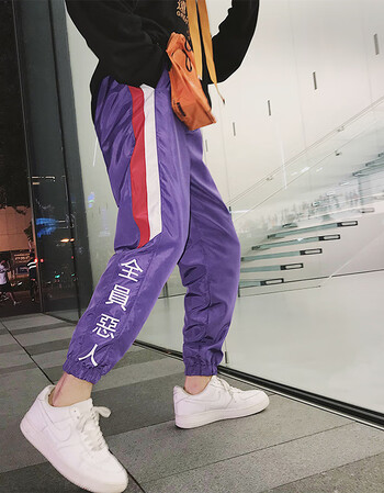 古莱登(godlike)夏季休闲宽松全员恶人裤子男韩版潮流学生束脚哈伦裤
