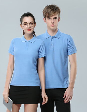 定制t恤5g工作服定制移动纯棉t恤短袖厂服印字logo广告衫男 天蓝色 s
