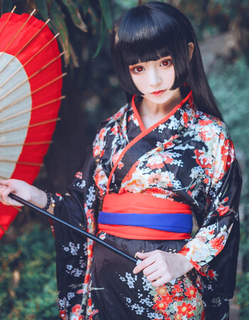 阎魔爱cos古风日本和服女装动漫cosplay木屐全套服装 花魁和服衣服