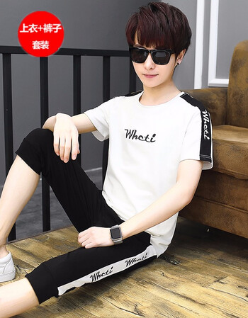 初中生12短袖t恤男生13-14岁时尚帅气流行运动服16高中生青少年学生