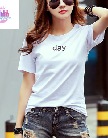 纯棉t恤女款修身短袖韩版显瘦2019新款夏季汗衫百搭半袖女士体恤 白色