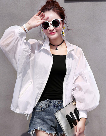 【专营精品】蝙蝠袖运动外套夏季女装防晒服透气短款运动蝙蝠衫小外套