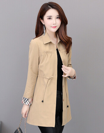 冬天 新款 ㊣薄款风衣女短款春秋2018新款韩版收腰单排扣小个子休闲