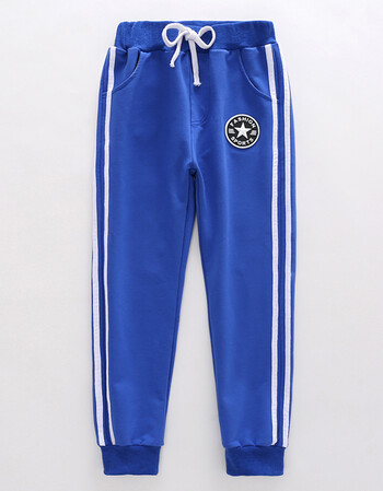 男童运动裤儿童长裤2018春秋款童裤子休闲裤男孩韩版童装秋装 蓝色 薄