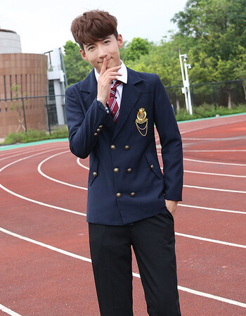 英伦风秋冬中学生校服套装秋季学生制服jk班服韩版学院风日系班服 男