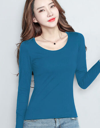 新款女装莫代尔纤维高领秋衣女外穿春秋时尚修身显瘦内穿圆领长袖上衣