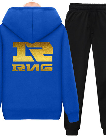 rng队服lol衣服烫金韩版潮流学生春季帅气卫衣男连帽运动套装一套