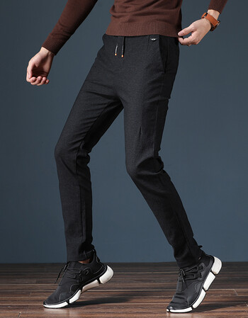 休闲裤系带运动裤身小直脚长裤 黑色 34【图片 价格 品牌 报价】-京东