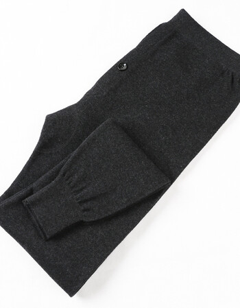 冬季新款加厚保暖毛裤男士纯色大码毛线裤打底裤中年秋裤 深灰 m