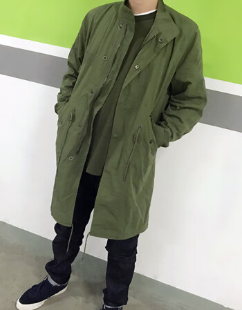 wdywt ss m51 parka jkt 工裝中長款立領復古燕尾風衣外套 男 軍綠色