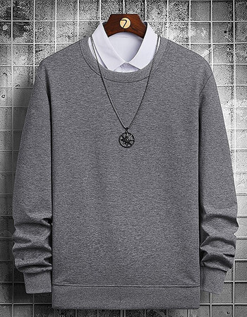 弗莱森男装卫衣男长袖韩版时尚运动休闲学生上衣flsyzdw101款灰色4xl