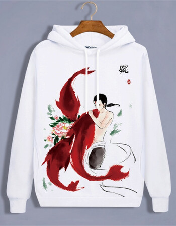 大鱼海棠卫衣长袖加绒加厚鲲椿湫周边男女衣服秋冬季动漫连帽外套