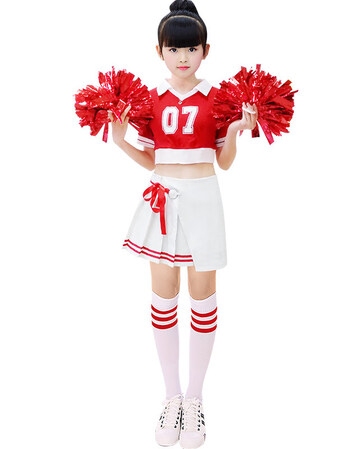 啦啦队演出服运动会开幕式团体服装足球套装拉拉队服装女女款120