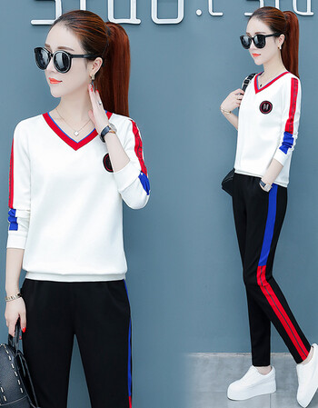 【京东精选】运动服套装女春秋季2018新款韩版时尚学生跑步休闲女装