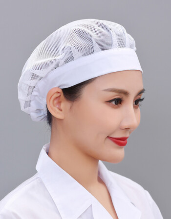 崎雨峰厨房工作帽子防尘防污卫生帽餐饮服务员帽子厨师网帽四季款食品