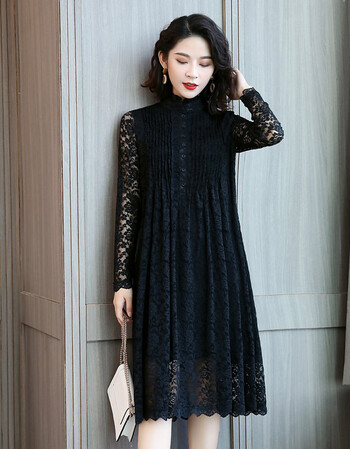 【京东精选】秋冬加绒连衣裙女一字领2018新款韩版冬裙中长款冬季加绒