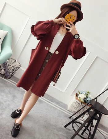 nilada 香港潮牌 毛衣女开衫外套中长款宽松休闲学生上衣长袖加厚百搭