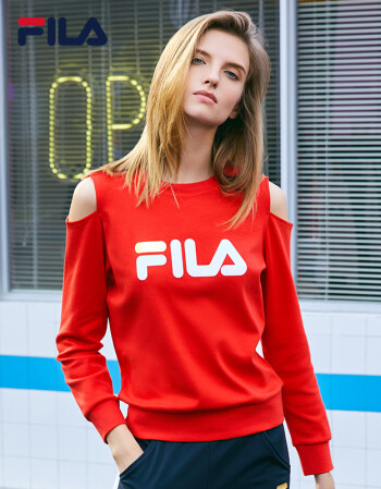 fila(斐樂)2017 w系列 休閒女裝字母衛衣 秋季新款高圓圓同款衛衣